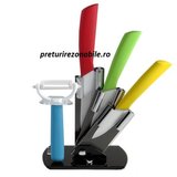 Set cutite ceramice cu suport si curatator